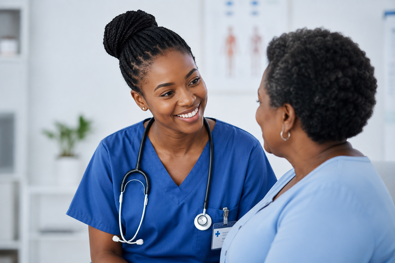 Doctor with patient